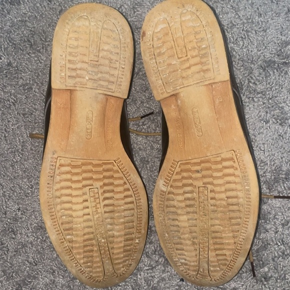 HEY DUDE Brown Leather Loafers Volterra Derby Dress Shoes Oxfords Mens 45 - Picture 10 of 10